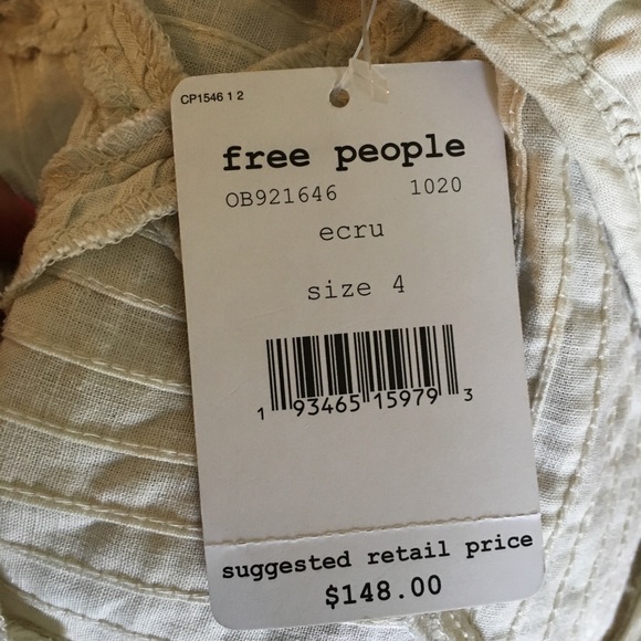 Free People Linen Blend Maxi Dress Ecru - Picture 9 of 9